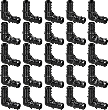 25pcs 1/2" Poly PPSU Barb Crimp PEX Elbow Fittings, No Lead | for PEX Pipe