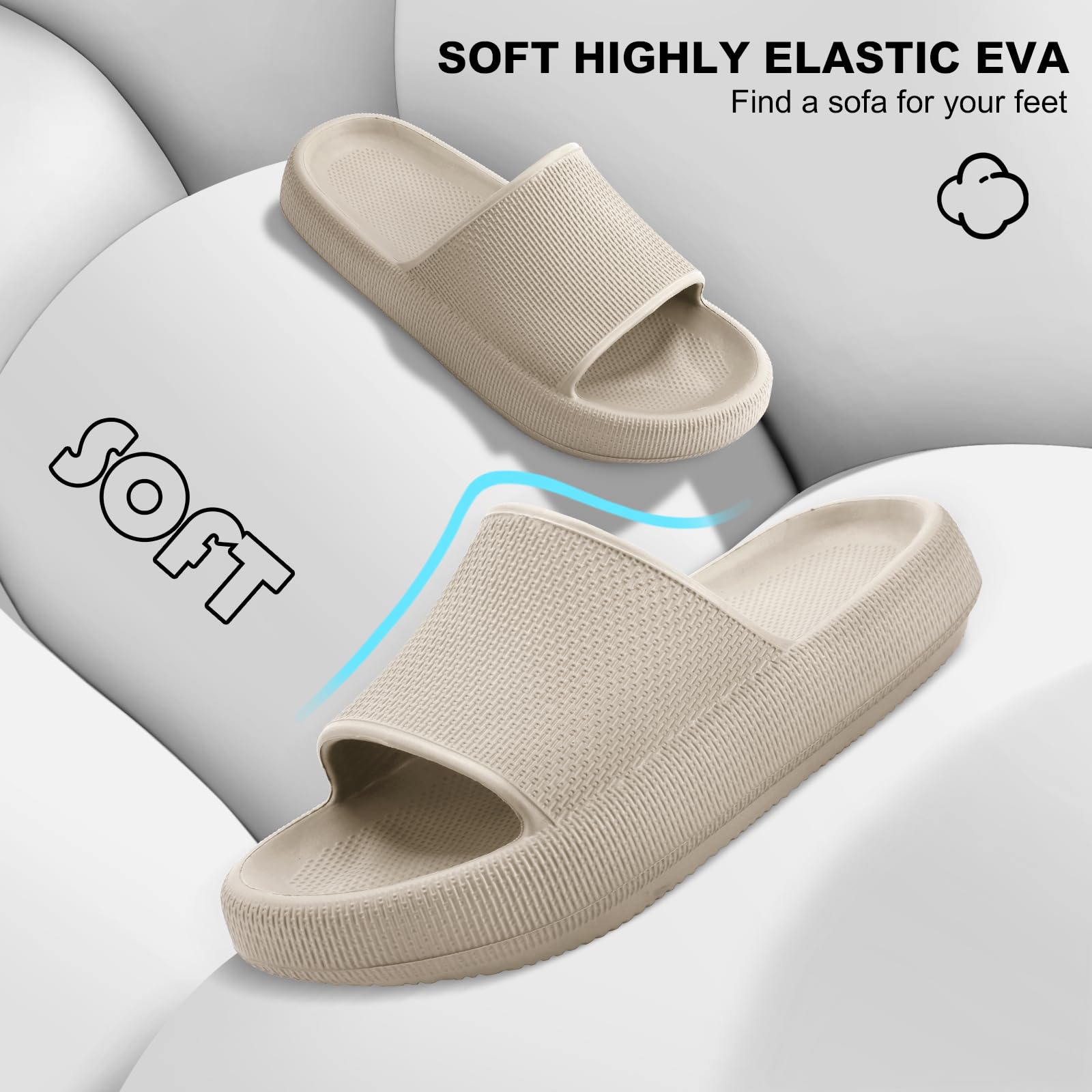 HEOAARG Ciabatte Donna Uomo Leggero Ciabatte Casa Ciabatte Piscina Slider Ciabatte Nuvole Casa Pantofole Ciabatte da Mare Doccia Spiaggia Bagno Giardino
