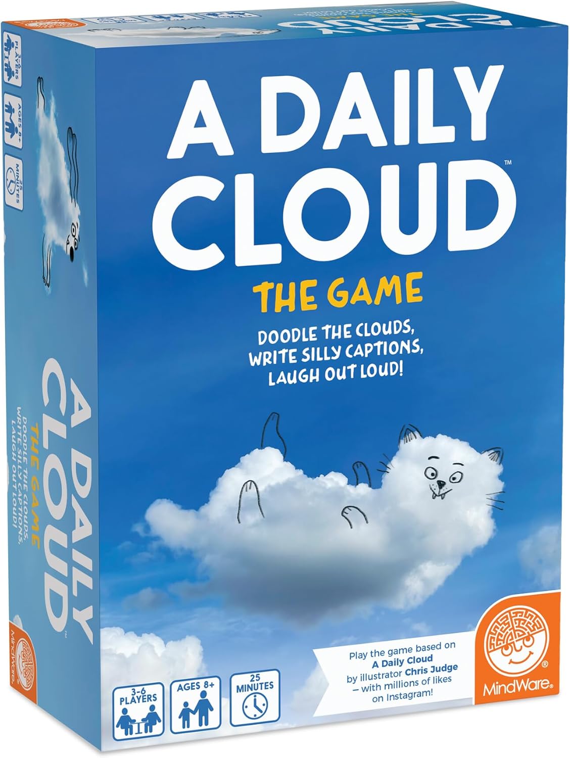 MindWare A Daily Cloud Family Game - Fun Drawing & Caption Card Game for Kids, Teens & Adults - Family Game Night, Boosts Creativity & Storytelling - Ages 8+, 3-6 Players, 25-Minute Gameplay