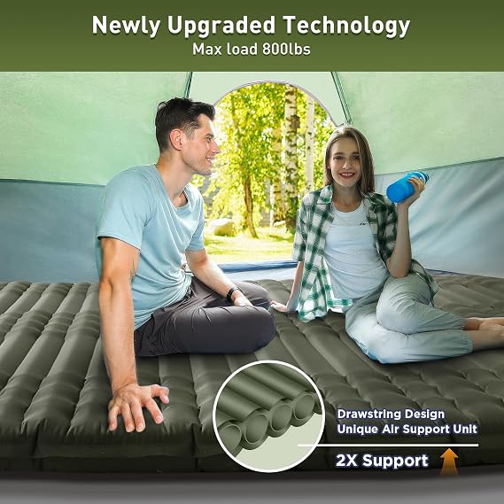 Elegear Double Sleeping Pad for Camping & Beach Tent with Canopy 4-6 Person Blue Bundle