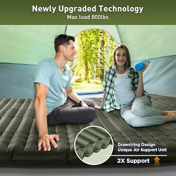 Elegear Double Sleeping Pad for Camping & Beach Tent with Canopy 4-6 Person Blue Bundle