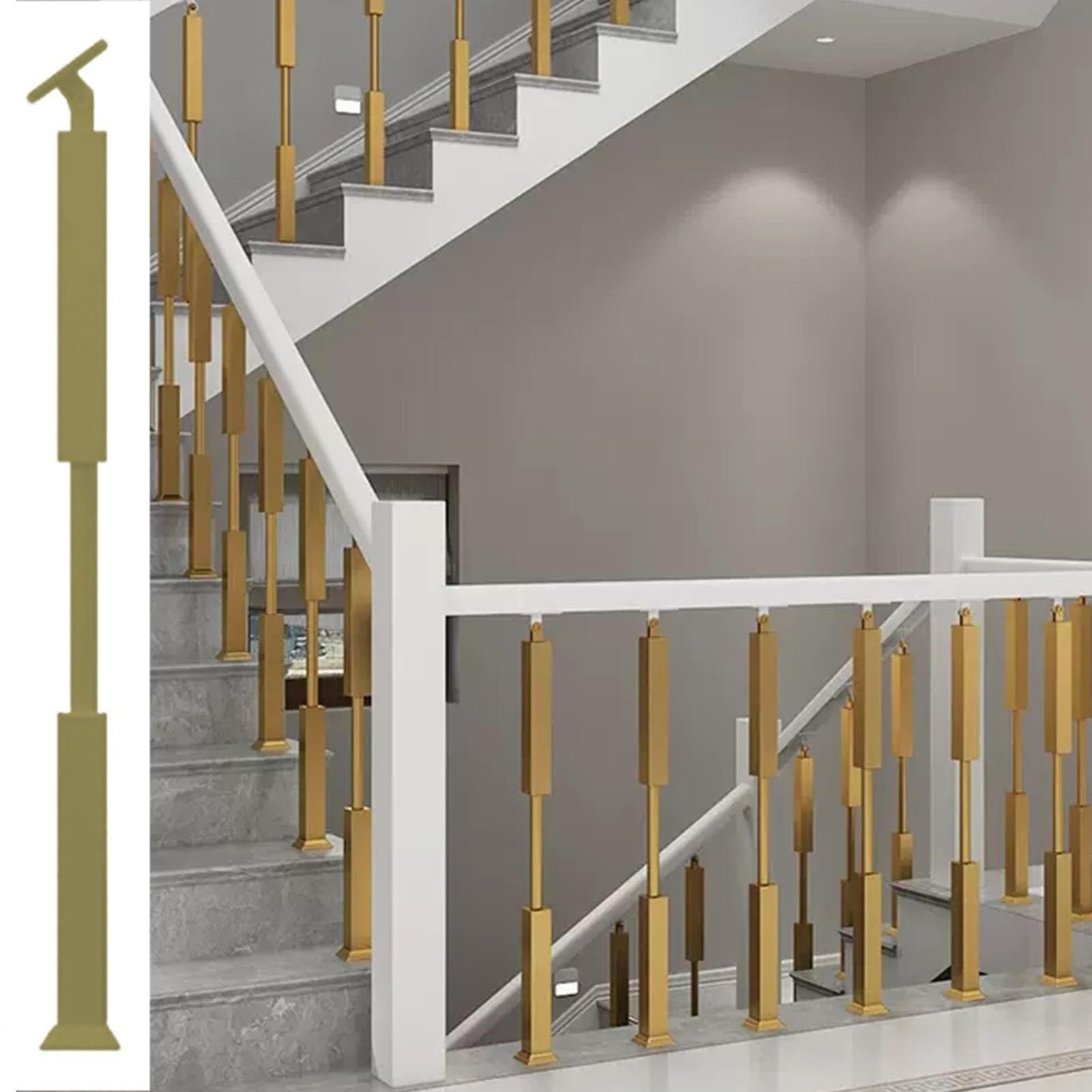 Poteaux de balustrade pour hôtel et loft avec supports articulés haut de gamme