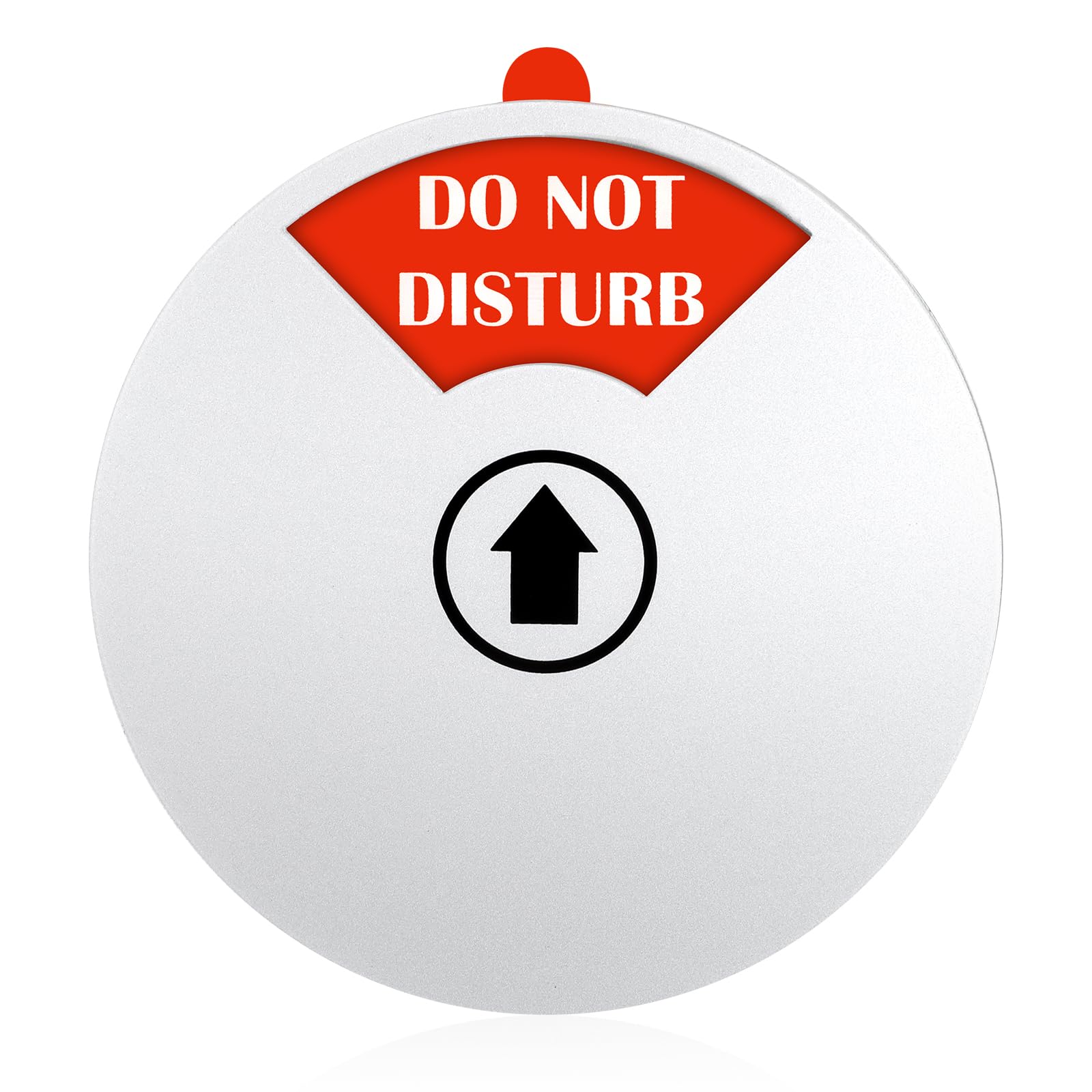 Ptwola Office Door Sign 5 Inch Rotating Privacy Sign Do Not Disturb/Out of Office/Please Knock/In a Meeting for Studio Conference Room Supplies (Silver)