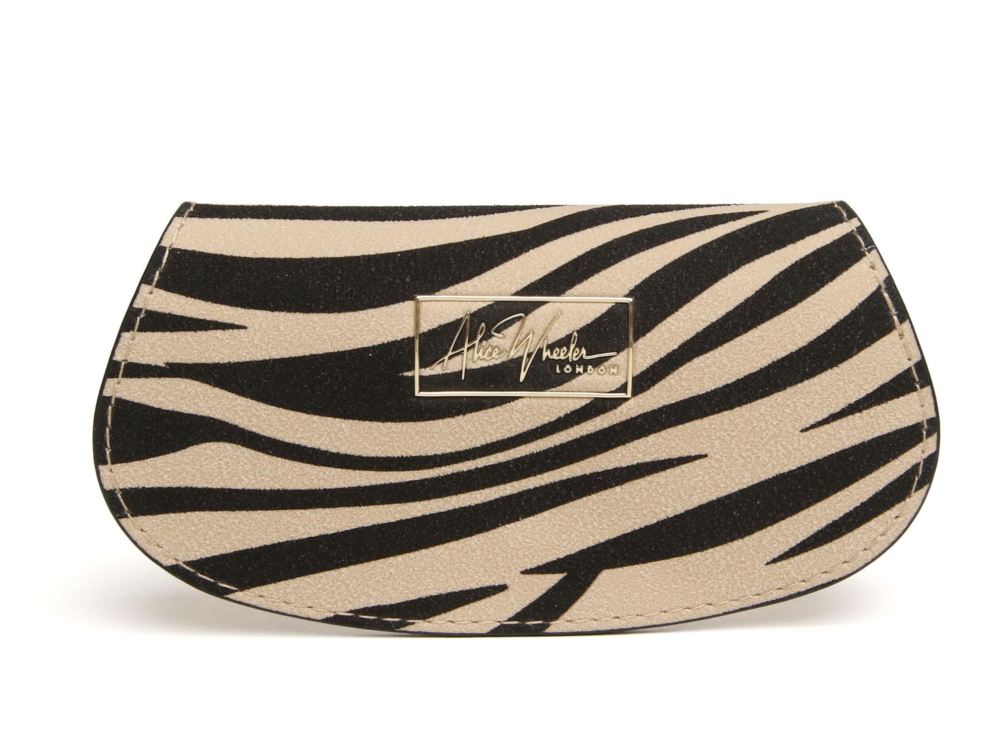 Alice Wheeler Light ( Zebra) Eyeglasses Case -Vegan Leather