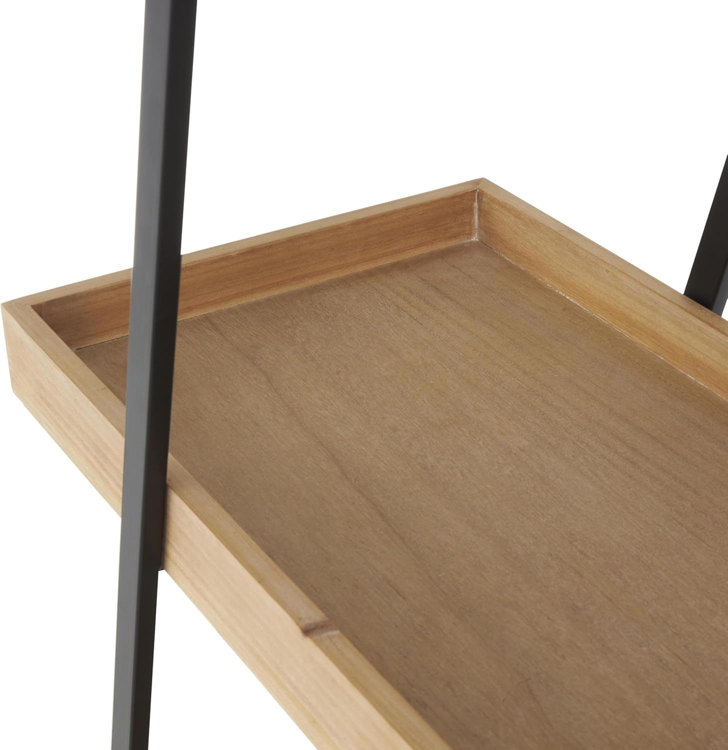 Deco 79 Metal Storage Shelving Unit 3 Shelf Shelving Unit with Black Metal Triangle Frame, Display Shelf 42" x 13" x 60", Black