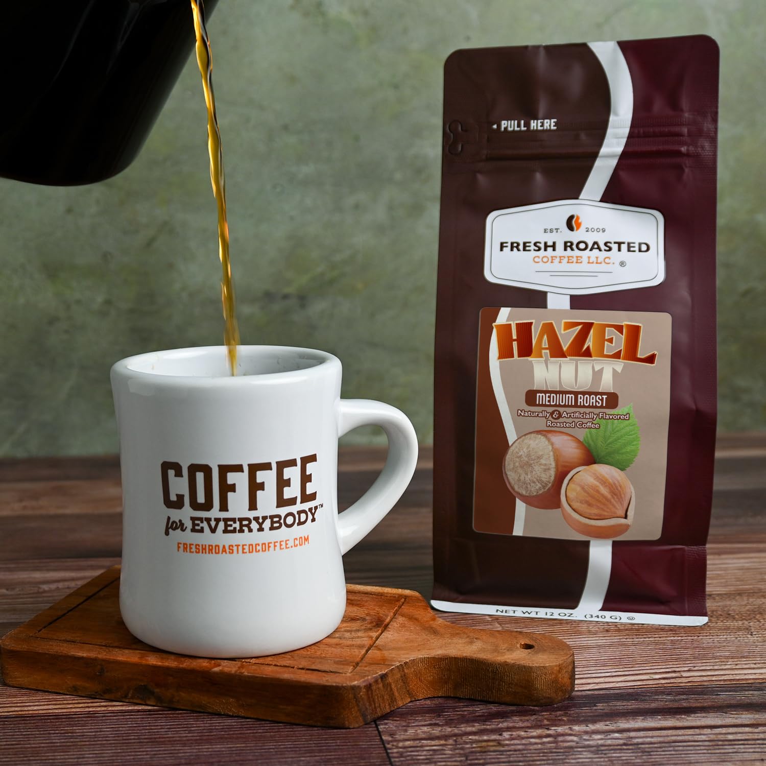 Amazon.com : Fresh Roasted Coffee, Hazelnut Flavored Coffee, 12 oz
