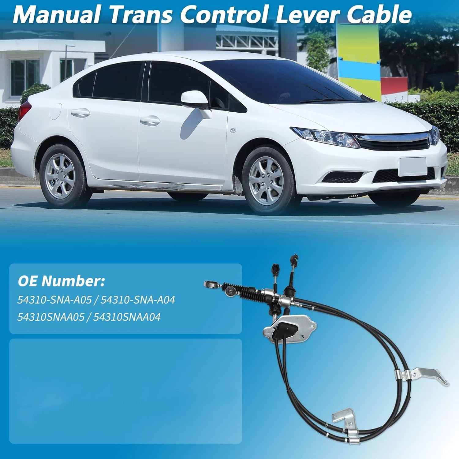 Gearshift Cable For Civic 2006 2007 2008 2009 2010 2011 Car Manual Transmission Gear Shifter Shift Selector Control Lever Cable Parts 54310SNAA04