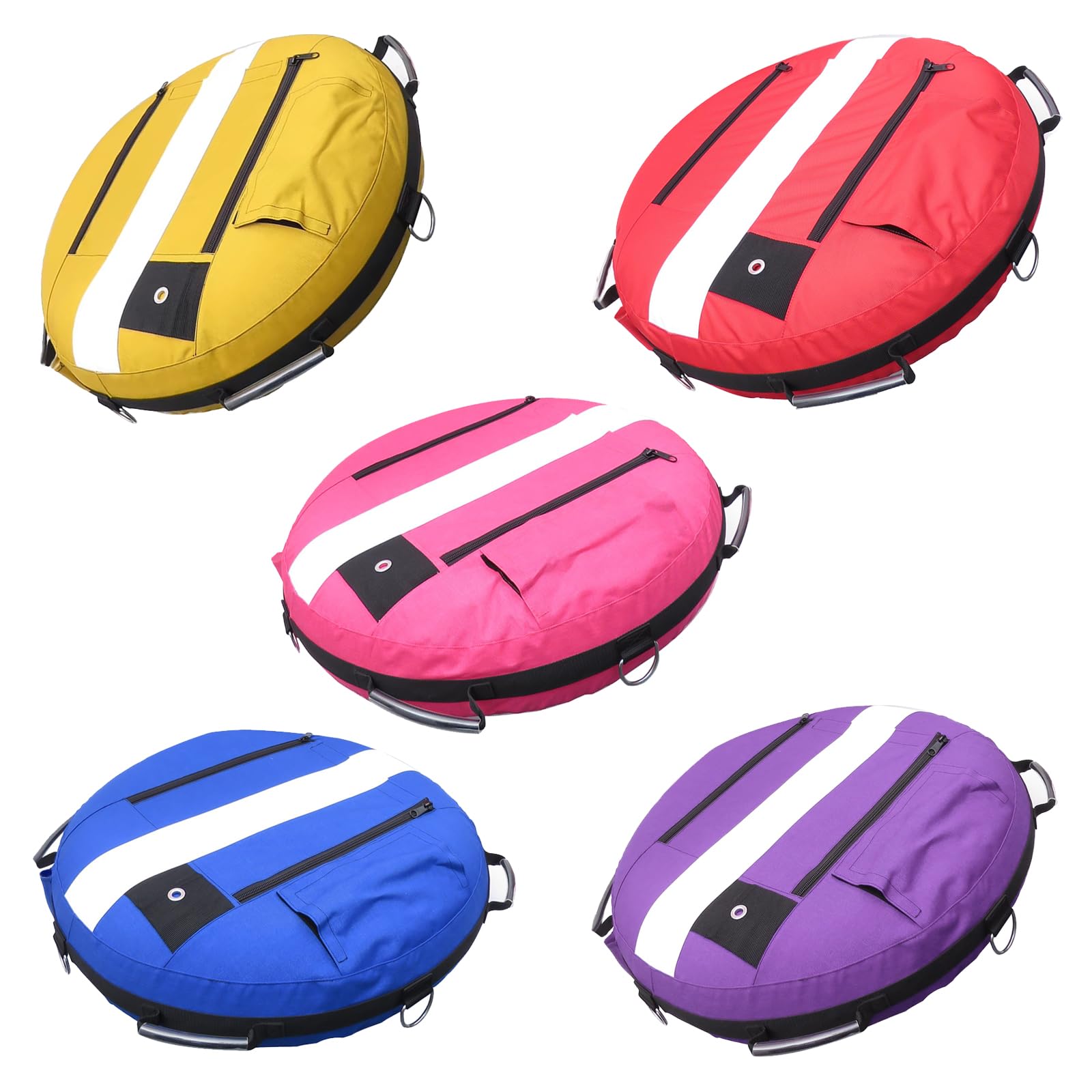 Lot de 3 bouées de plongée gonflables haute visibilité pour entraînement et surfaçage