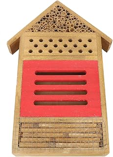 Bee Pollinator House Bug Hotel 30×20×4 Wooden Gogga Bee House Wood Bug Room Hotel Shelter Garden Decoration Box