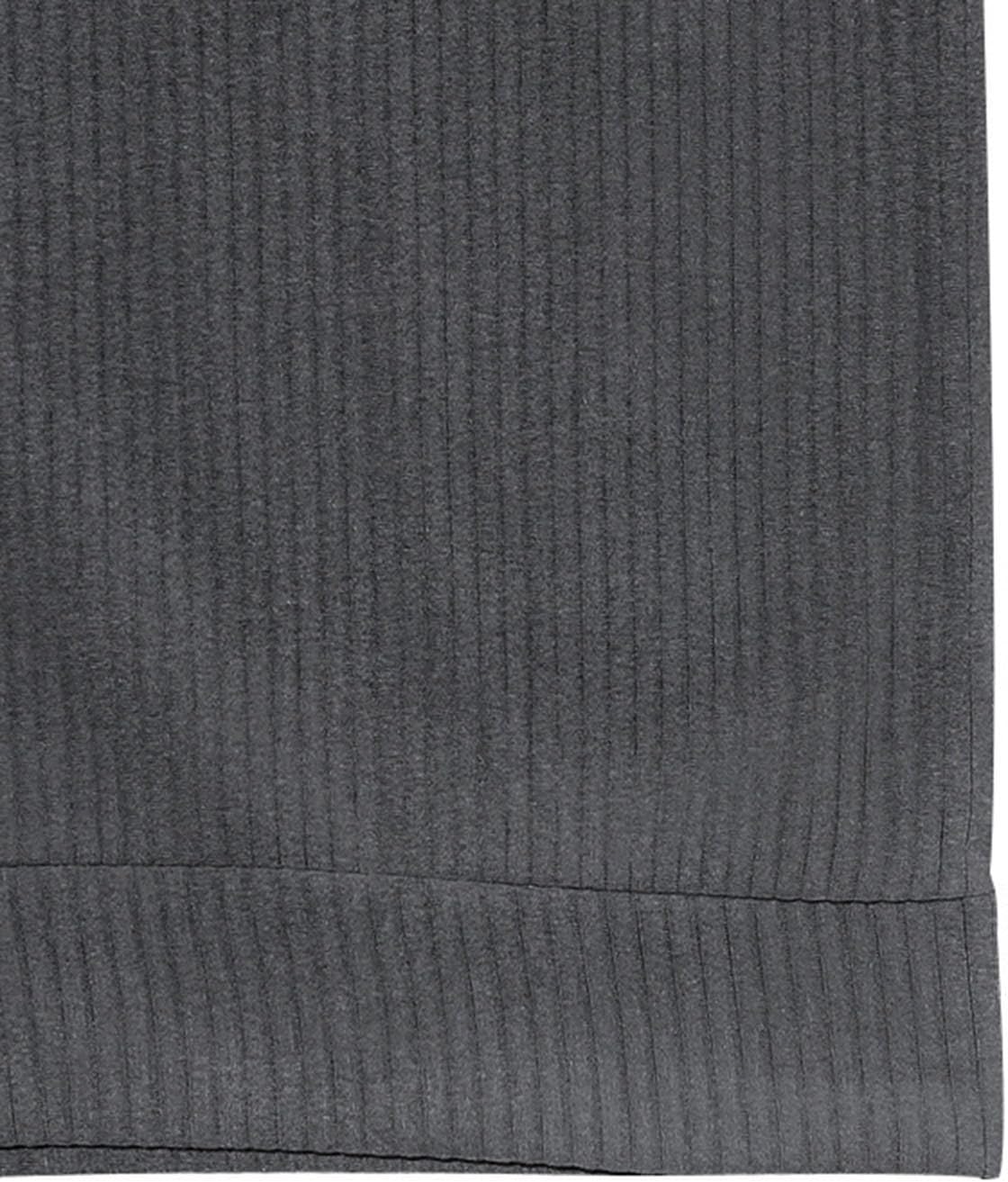 Men Knit Rib Sweatshirt Long Sleeve Stand Collar 1/4 Button Pullover Tops