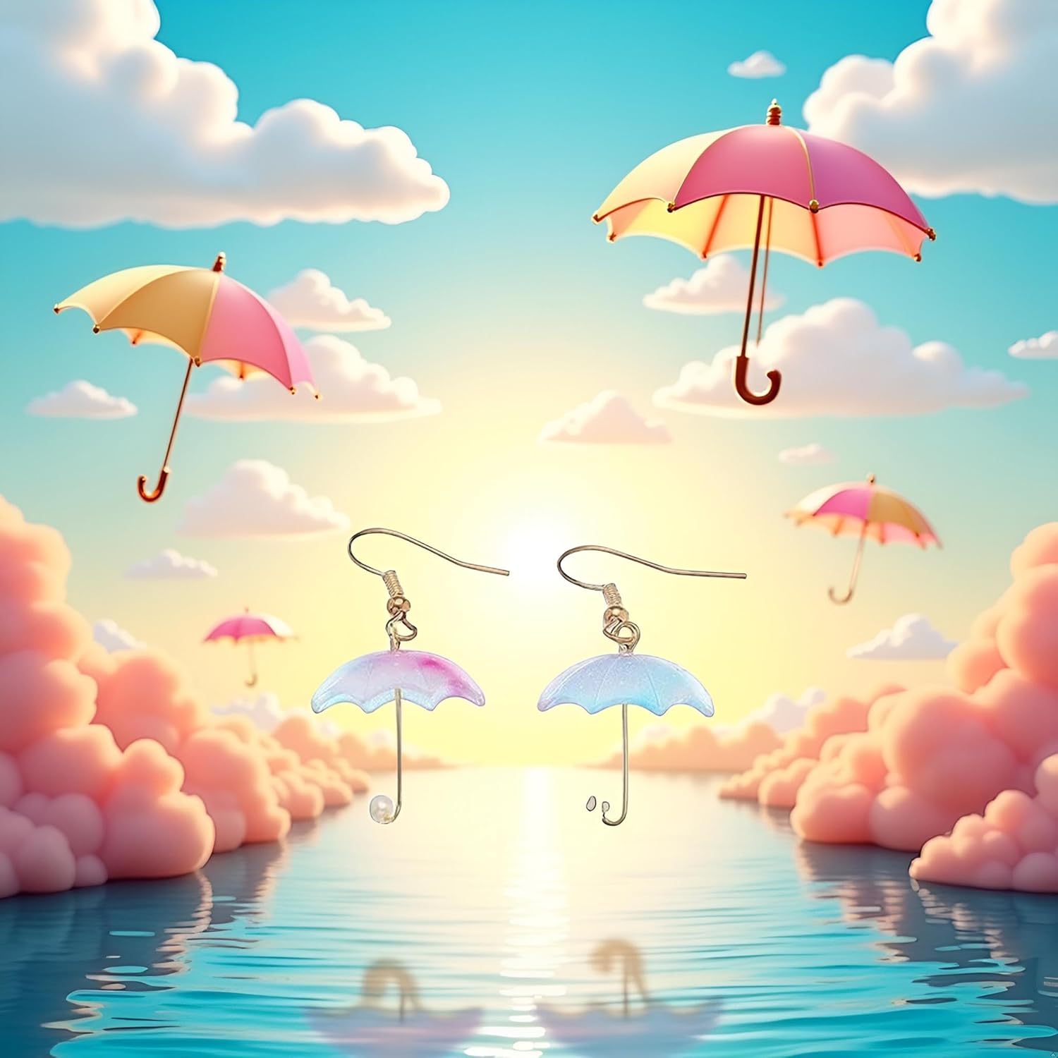 Cute Funny Resin Umbrella Drop Dangle Earrings Personality Mini Umbrella Weather Earrings Costume Holiday Jewelry for Women - Image 5