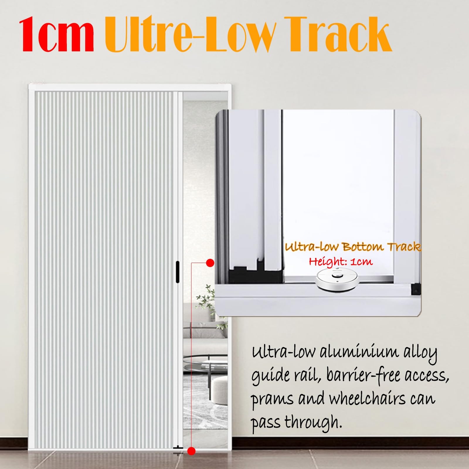 Drzwi składane 200240 cm z Ilat dostępne dla wózków inwalidzkich, podwójne drzwi plisowane do stodoły/dzielnika pokoju (97 x 240 cm) Slish & Functal