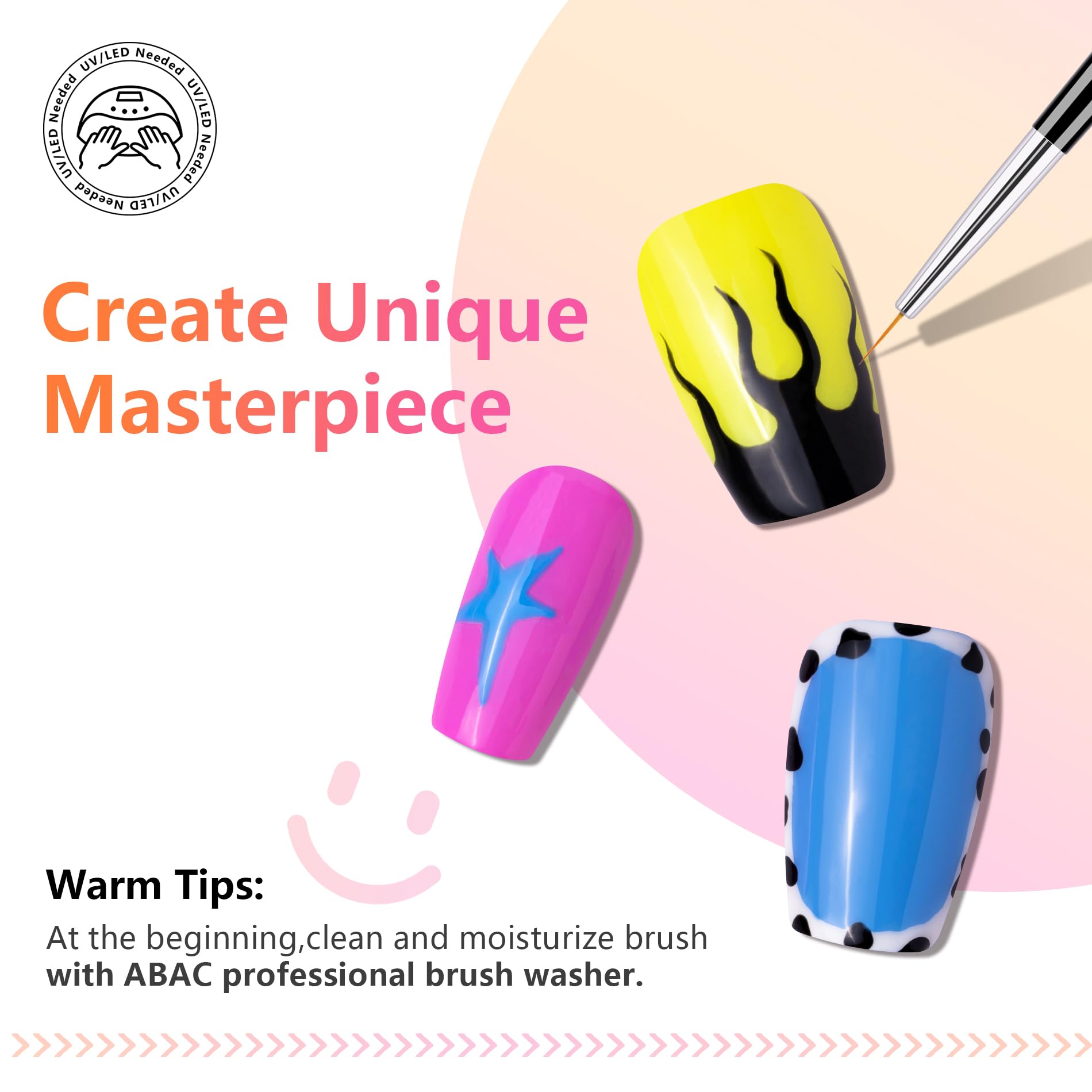 ABAC 24-Color Patting Gel Polish Palette for Nail Art
