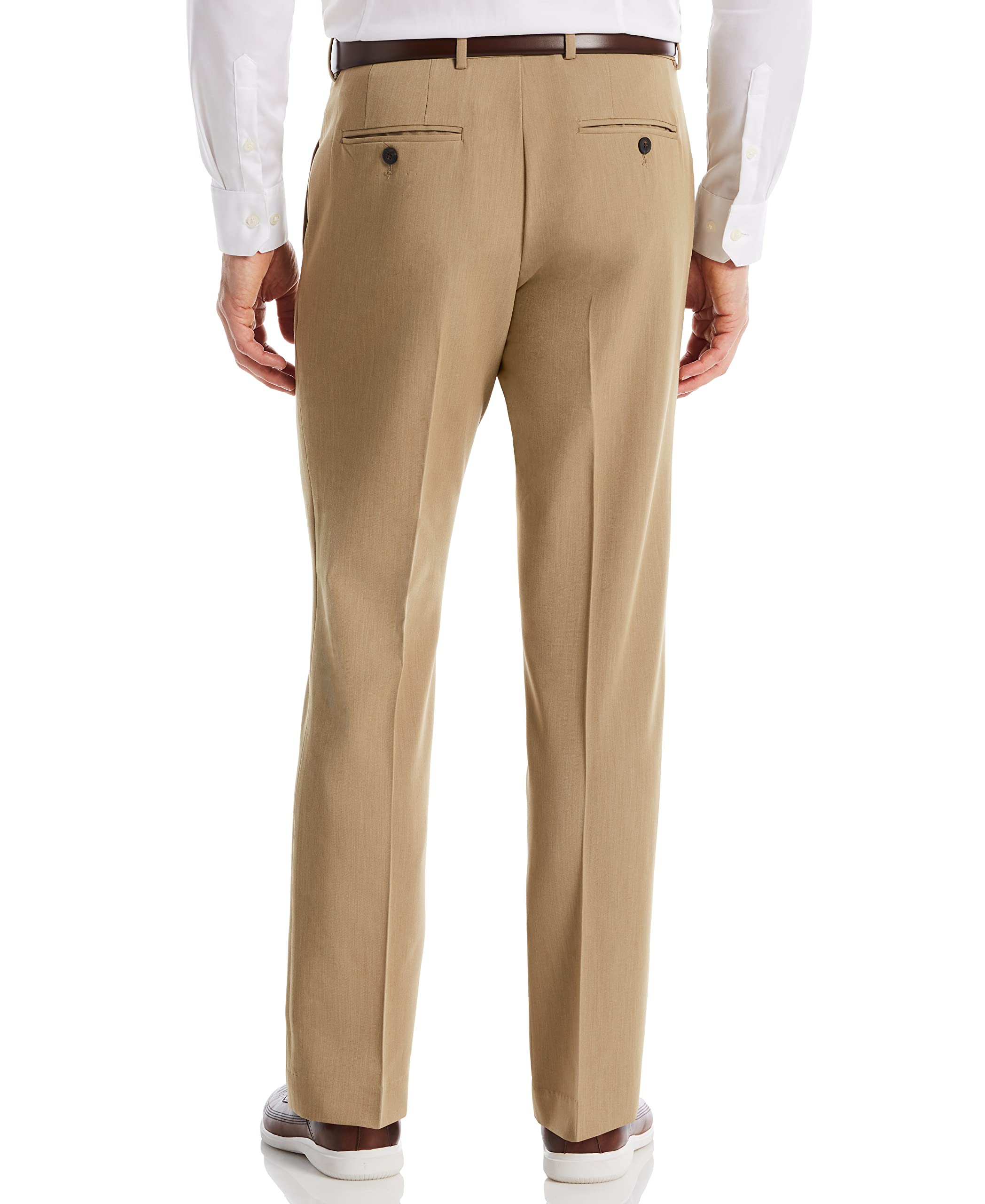 Perry Ellis Modern Fit Solid Stretch Resolution Dress Pant - Pantalones de Vestir Hombre
