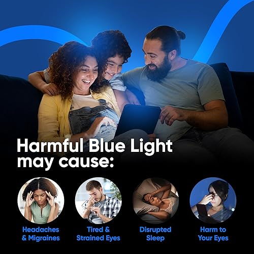 Miniatura 5 de Ocushield Protector de pantalla de vidrio templado antiluz azul para iPhone 15 Pro (6.1") - Protege tus ojos, reduce las migrañas y mejora el sueño