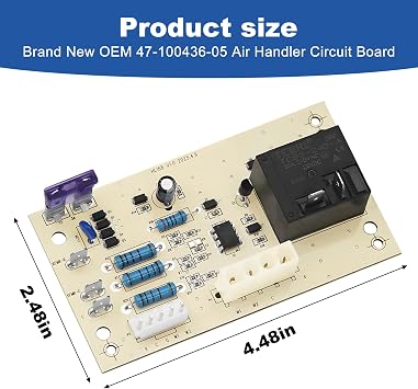 47-100436-05 HVAC Air Handler Control Board - Direct Replacement for Rheem Control Board OEM 47-100436-05