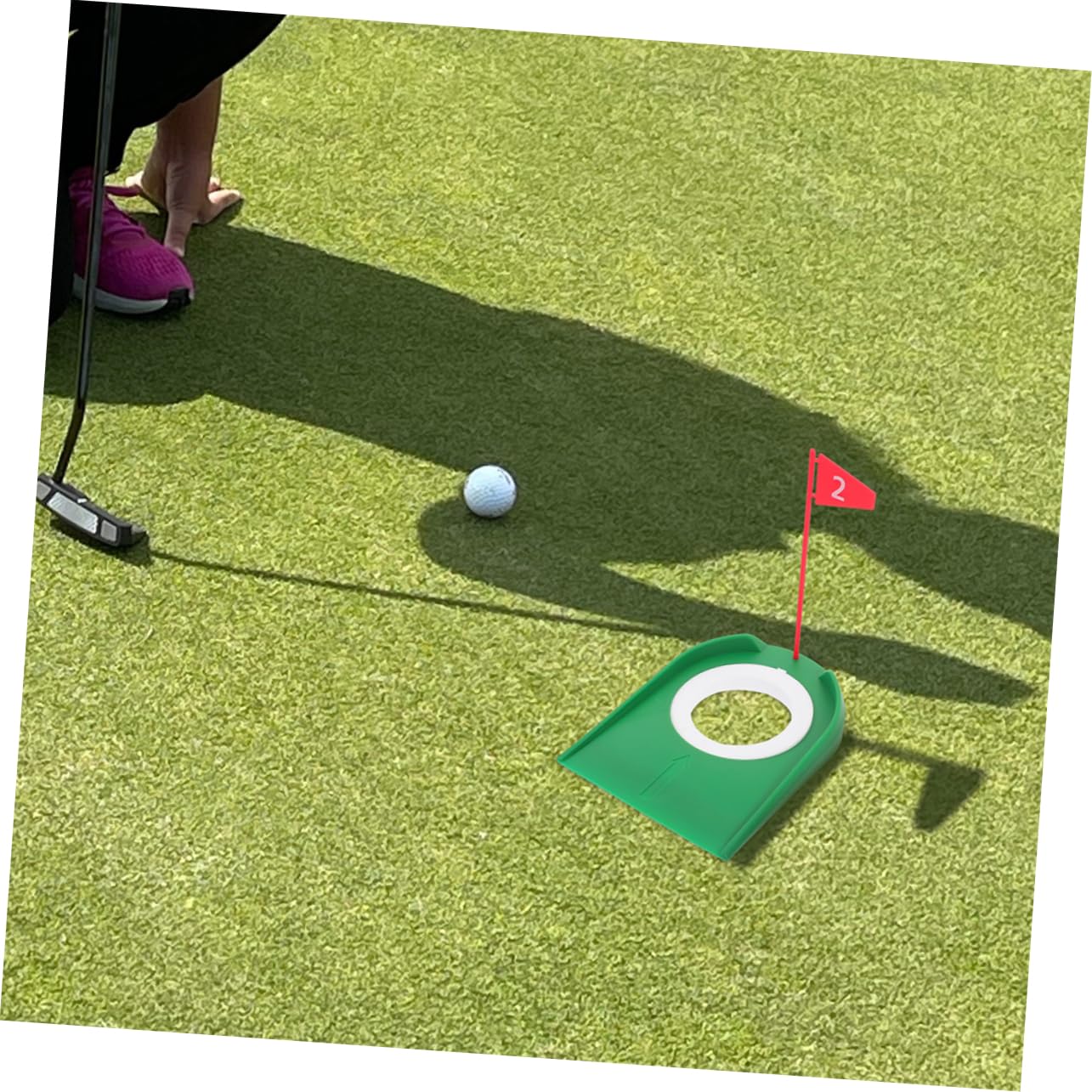 Yardwe 9 Stück Golf Trainings Putting Cup aus Abs Grün Leicht und Tragbar für Präzises Üben Drinnen oder Büro
