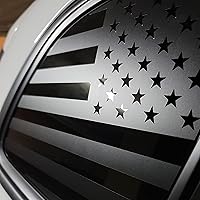 Vista 6 de Zhizhong Calcomanía de vinilo para ventana lateral trasera compatible con Jeep Grand Cherokee 2011-2021, precortada, color negro mate, bandera
