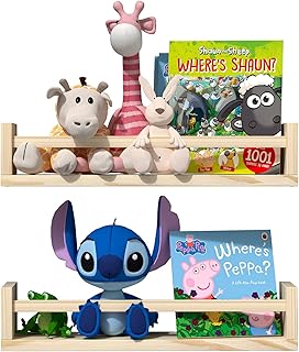 Classic Nursery Shelves, Set of 2 Natural Woo...,