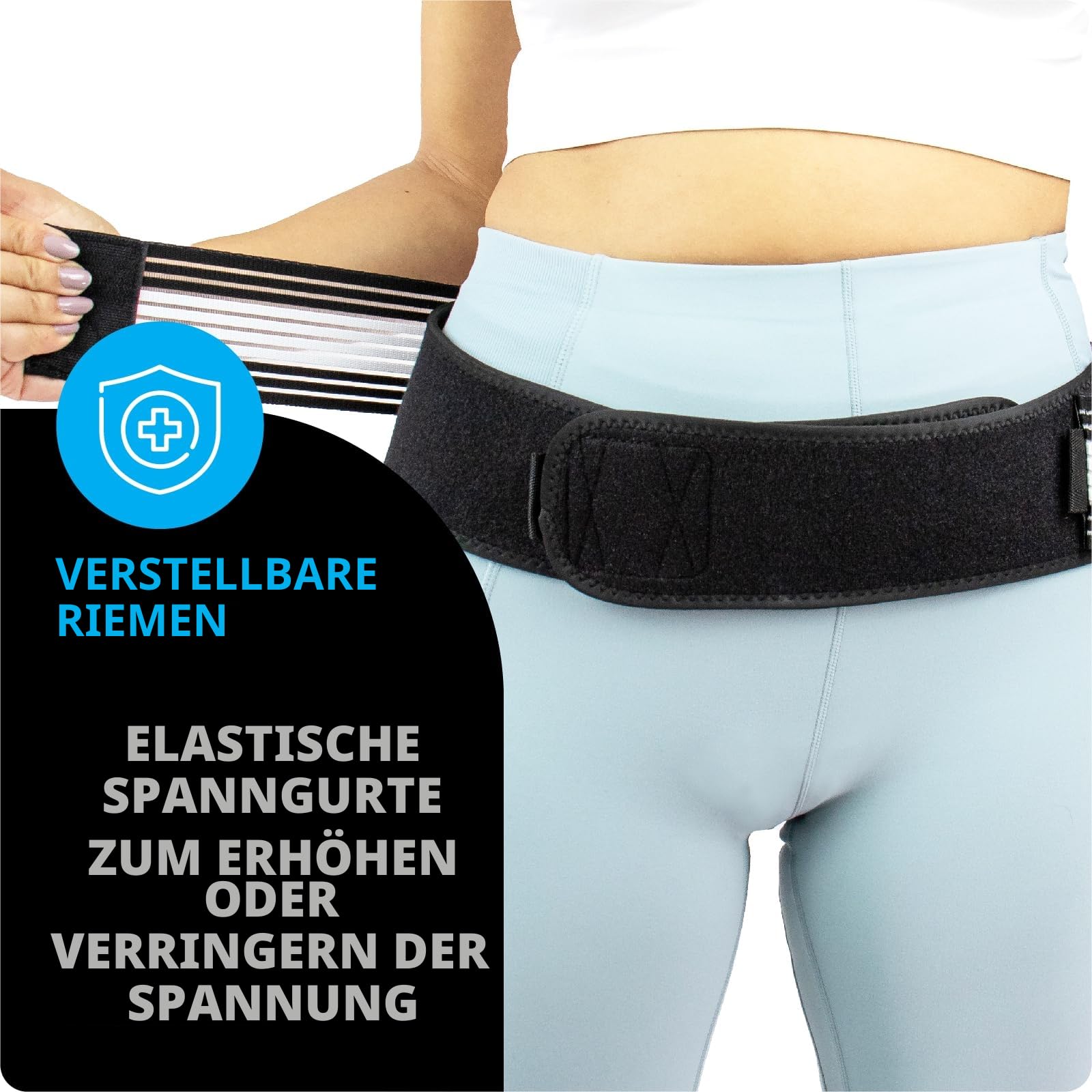 VITTO Orthogürtel - Ischias Gürtel für Ischias Schmerzen - Rutschfester, Verstellbarer Rückengürtel für den Unteren Rücken zur Linderung von Nervenschmerzen, Iliosakralgelenken, Hüftschmerzen
