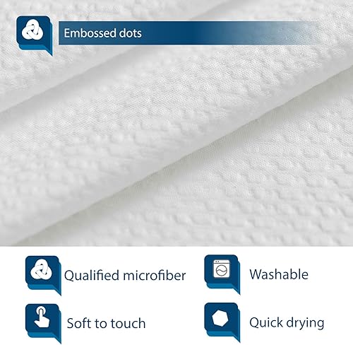 Miniatura 13 de Barossa - Cortina de ducha o forro de tela, Poliéster & Mezcla de poliéster, Blanco puro Blanco puro,Azul Aqua,Marrón,Crema,Gris Oscuro,Azul