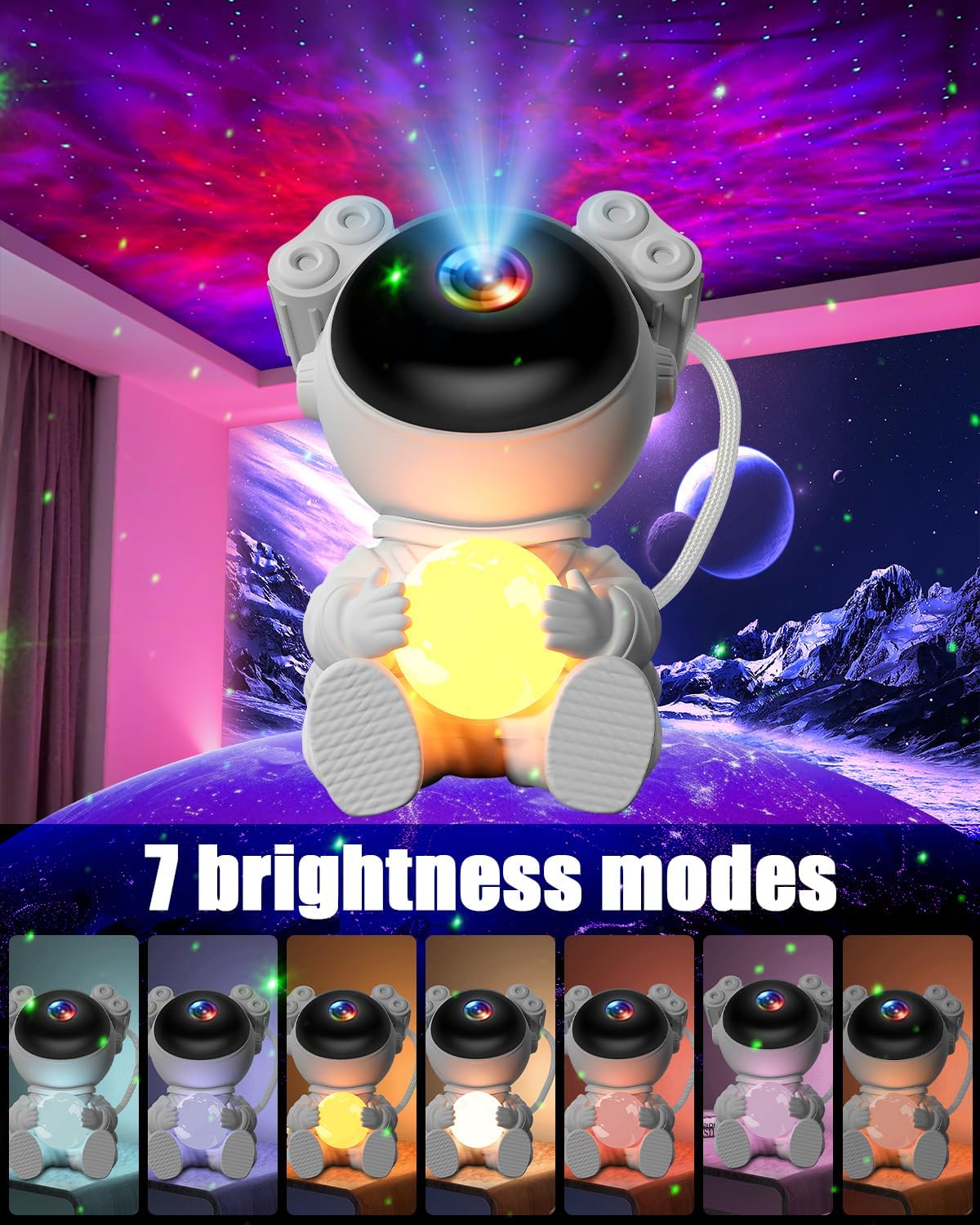 MYSTILUCK Astronaut Star Projector s diaľkovým ovládaním