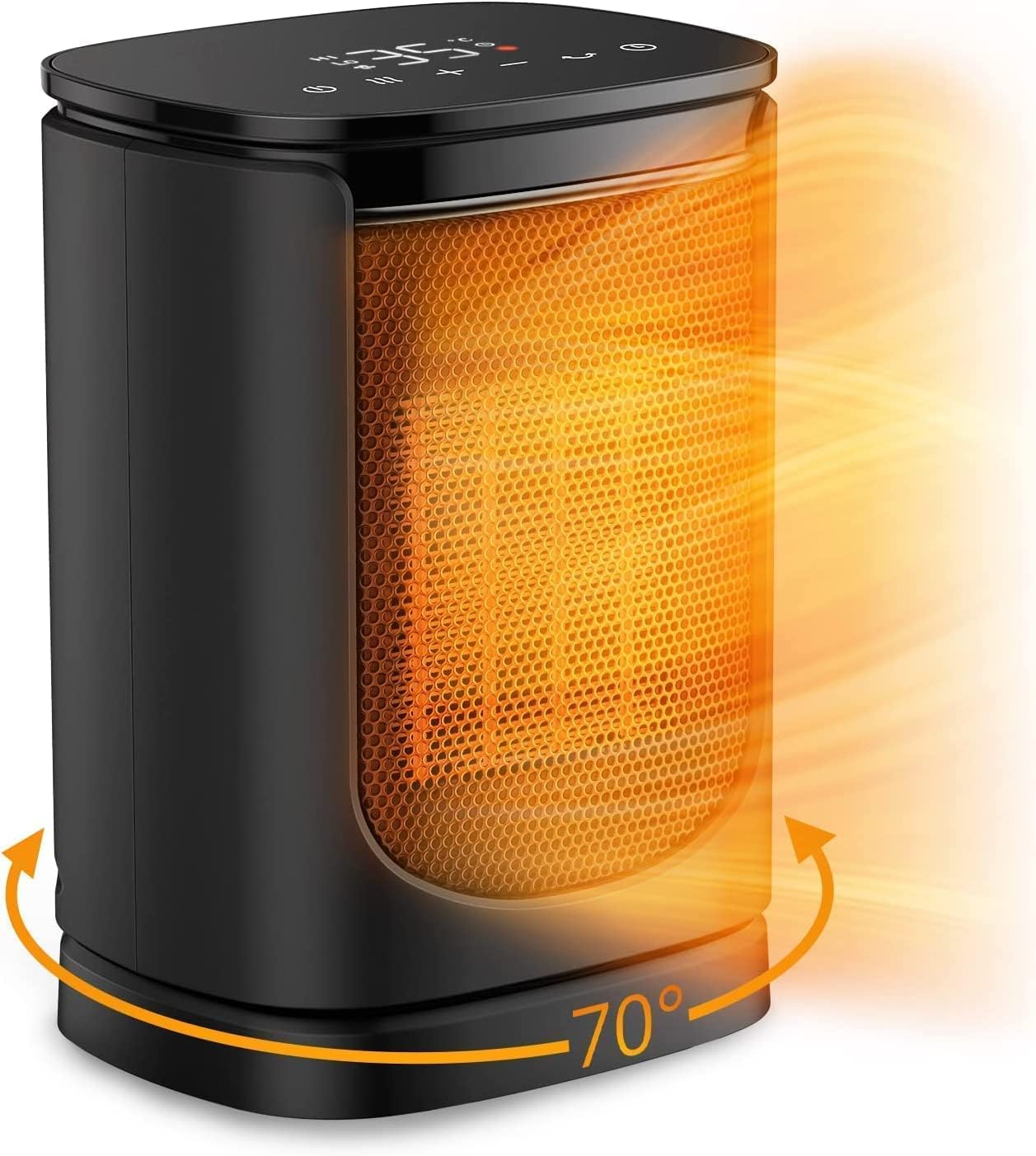 TDOO Portable Cooling Fan with Heating Function, Strong Wind Blowï¼ŒElectric Fan Space Heater 1200W/750W Safe & Quiet Ceramic Heaters for Indoor Use, Fast Heating, Tip-over & Overheat Protection