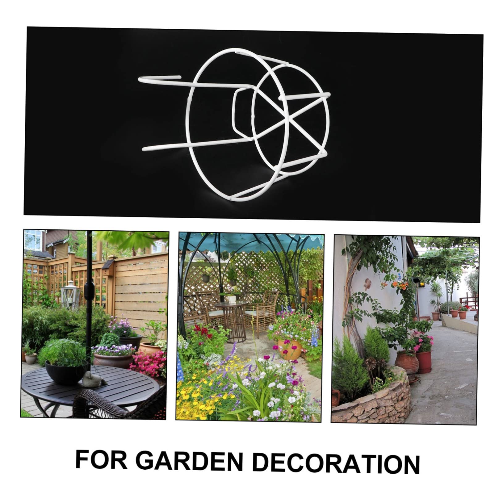 Genérico Soporte para plantasSoporte para Plantas Valla Colgante Jardinera de Hierro Jardinera de Metal sobre riel Soporte para macetas Colgador para Plantas de Interior Maceta de Techo Balcón Montaj