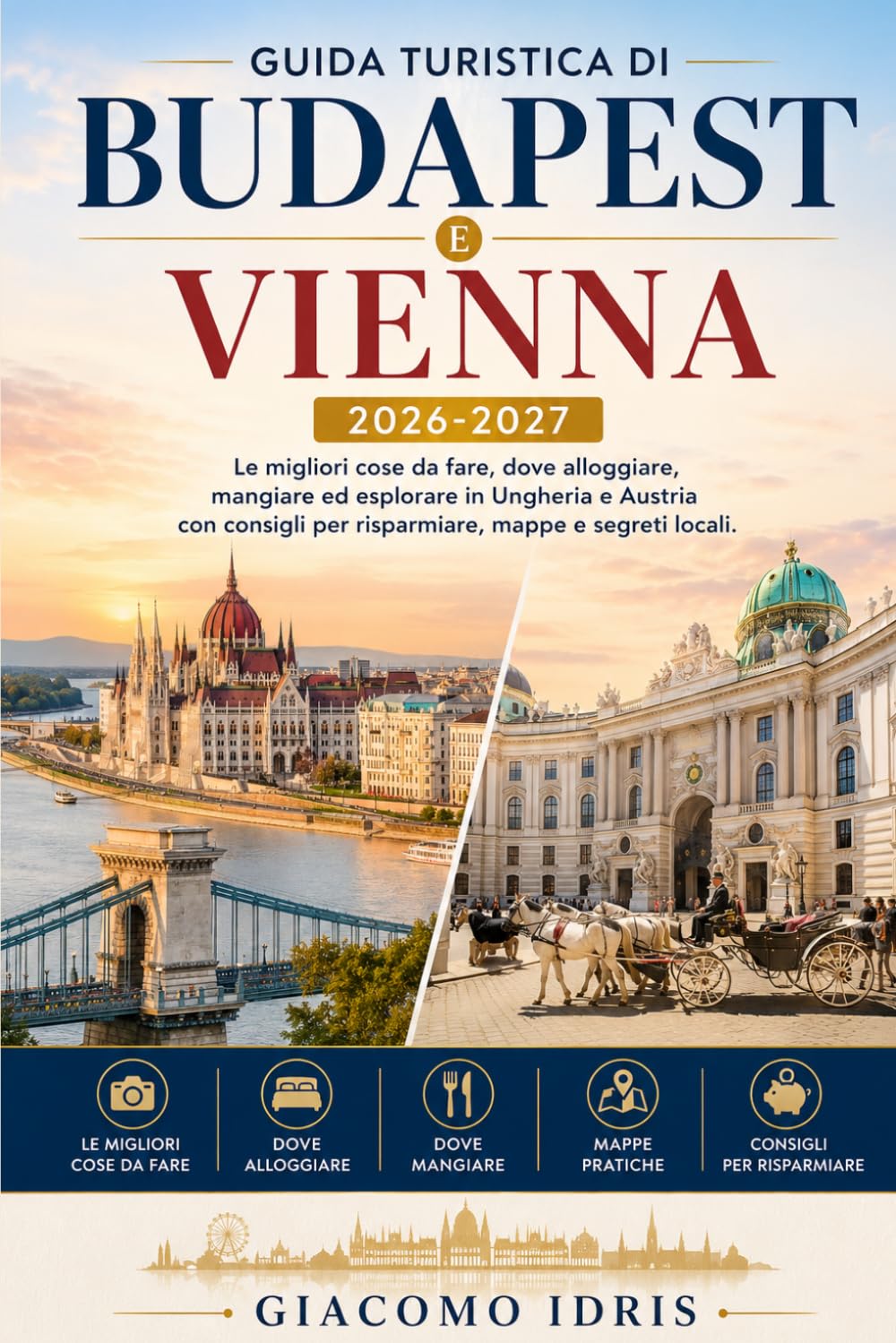 Guida Turistica Di Budapest E Vienna 2026-2027: Le migliori cose da fare, dove alloggiare, mangiare ed esplorare in Ungheria e Austria con consigli per risparmiare, mappe e segreti locali.