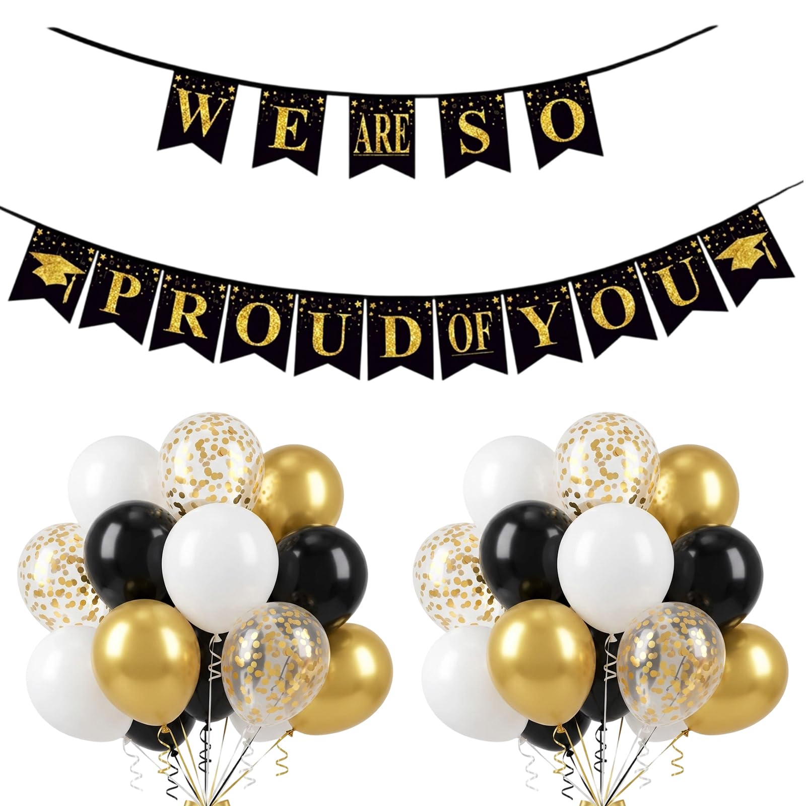 Graduation Balloons, 33 Piece Graduation Decorations Set, We Are So Proud Of You, Congratulations Balloons and Decorations for Achievement Celebrations