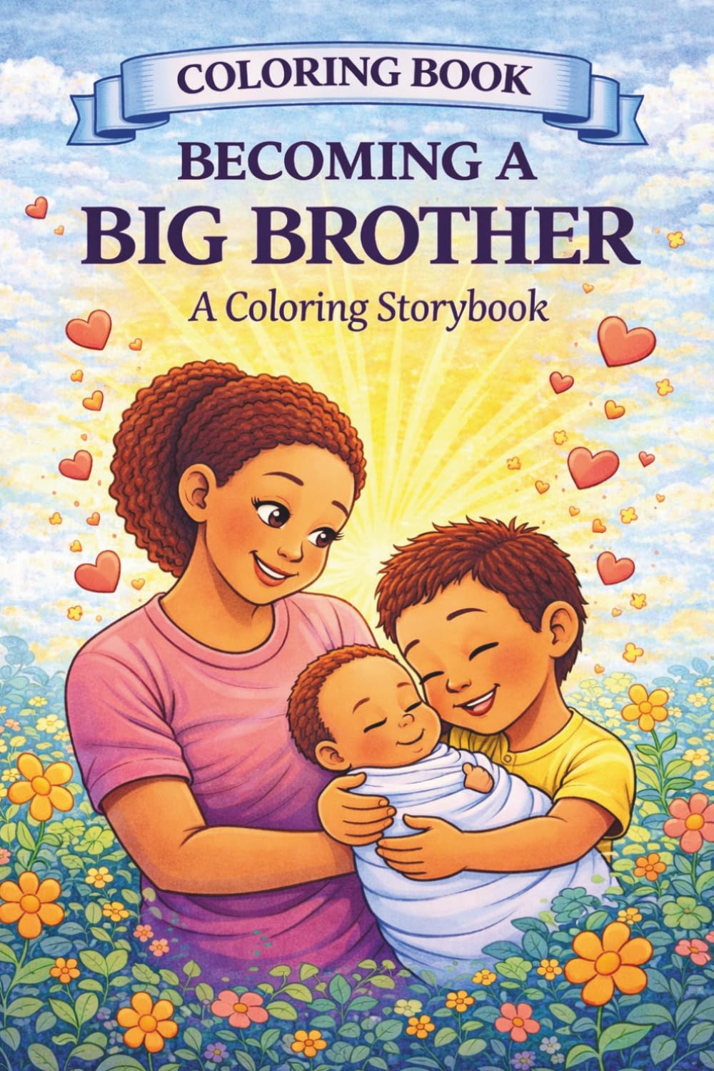 Becoming A Big Brother: A Coloring Storybook for Toddlers Welcoming a New Baby (IM A Big Sibling Book Series)