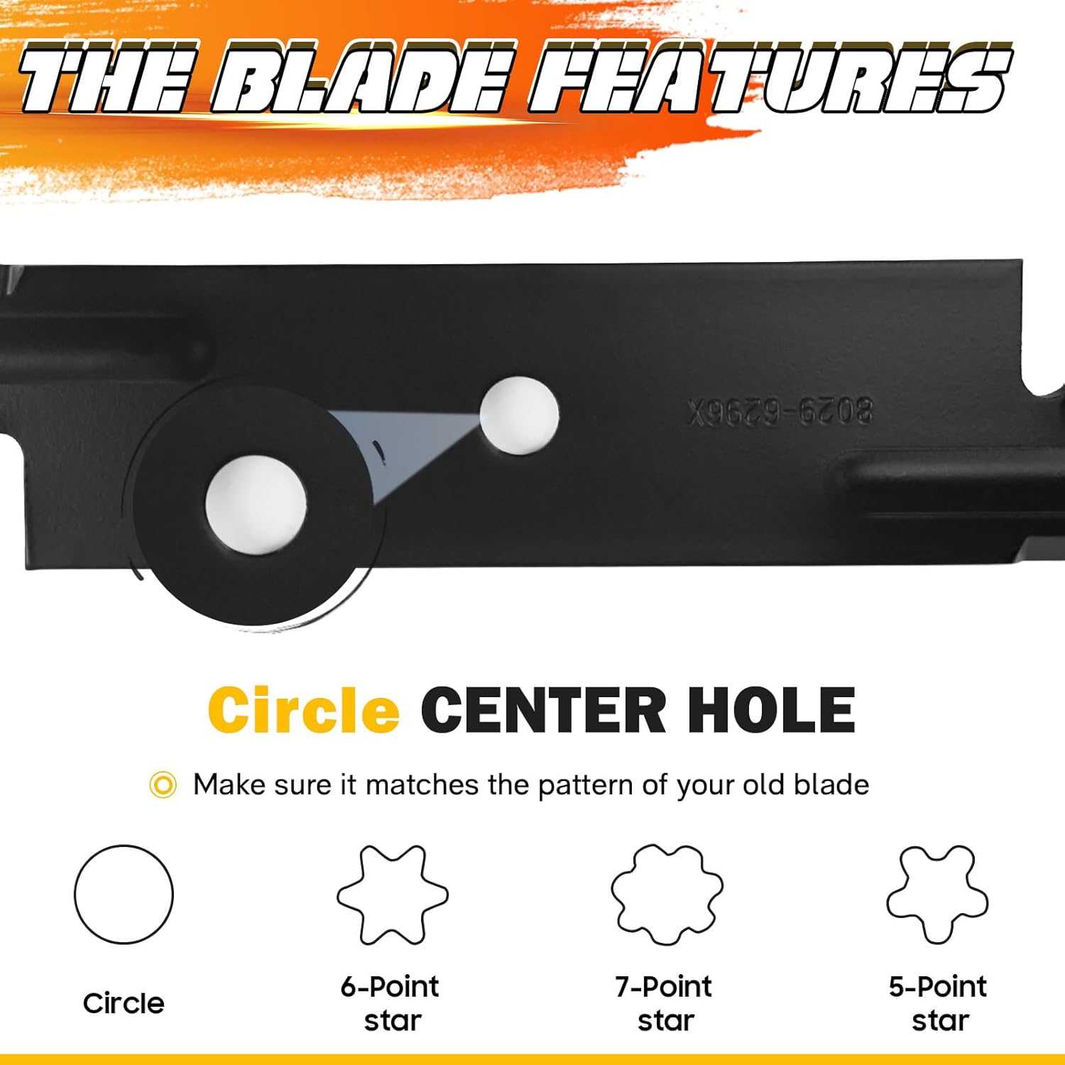 ILONPA 48" Mower Mulching Blades for Toro 103-2527 Ferris 5020843 1520843 Ariens 00273000 04919100 04920600 Bobcat 03239 Exmark 1520843 1-323515 1-403026 Snapper 03239 Zoom 2348 48" Mower Decks, Black