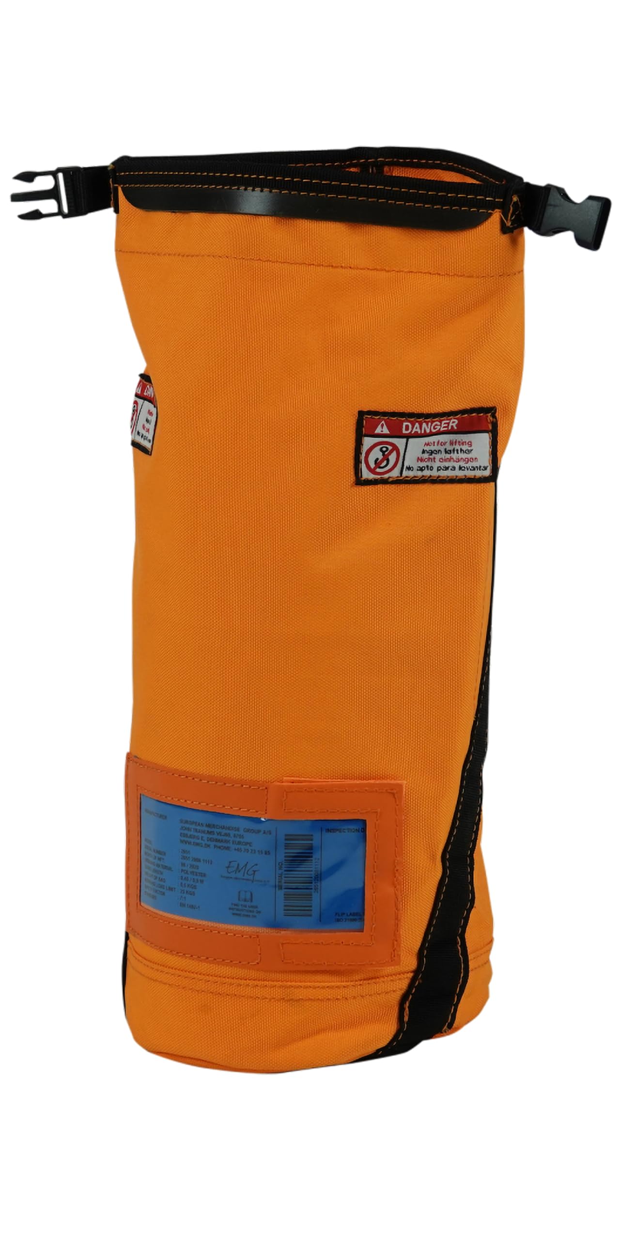 EMG 2651 Werkzeugtasche Klein 25 kg Tragfähigkeit - Werkzeugtasche Leer für Arbeiten in der Höhe - Werkzeugtasche 16cm Durchmesser Orange