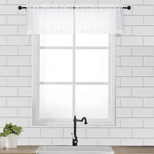 Miniatura 192 de OVZME 2 paneles de cortina traslúcidas para ventana, 96 pulgadas de largo, para dormitorio, diseño de bolsillo superior para cortinero, tratamiento