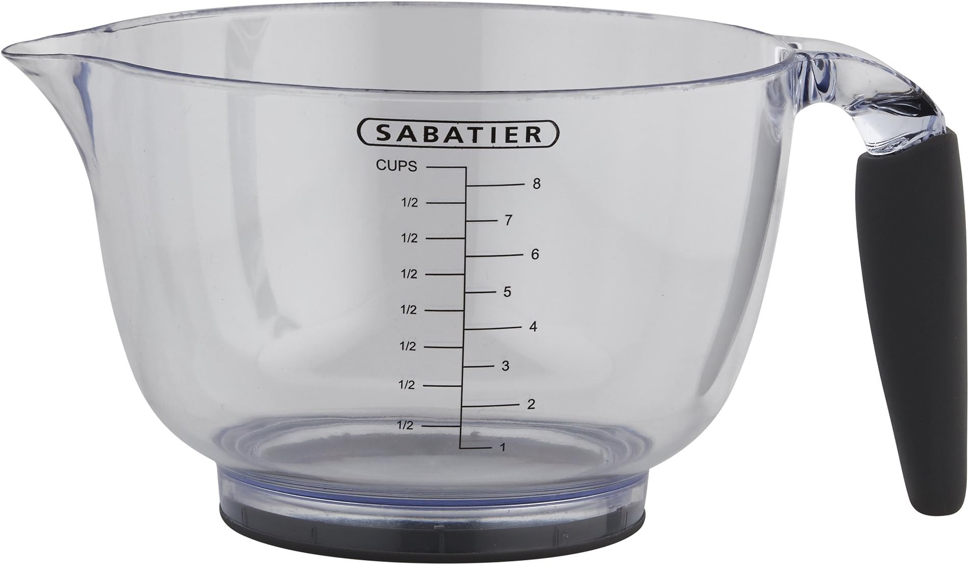 SabatierPlastic Batter Bowl, 8-Cup, Gray