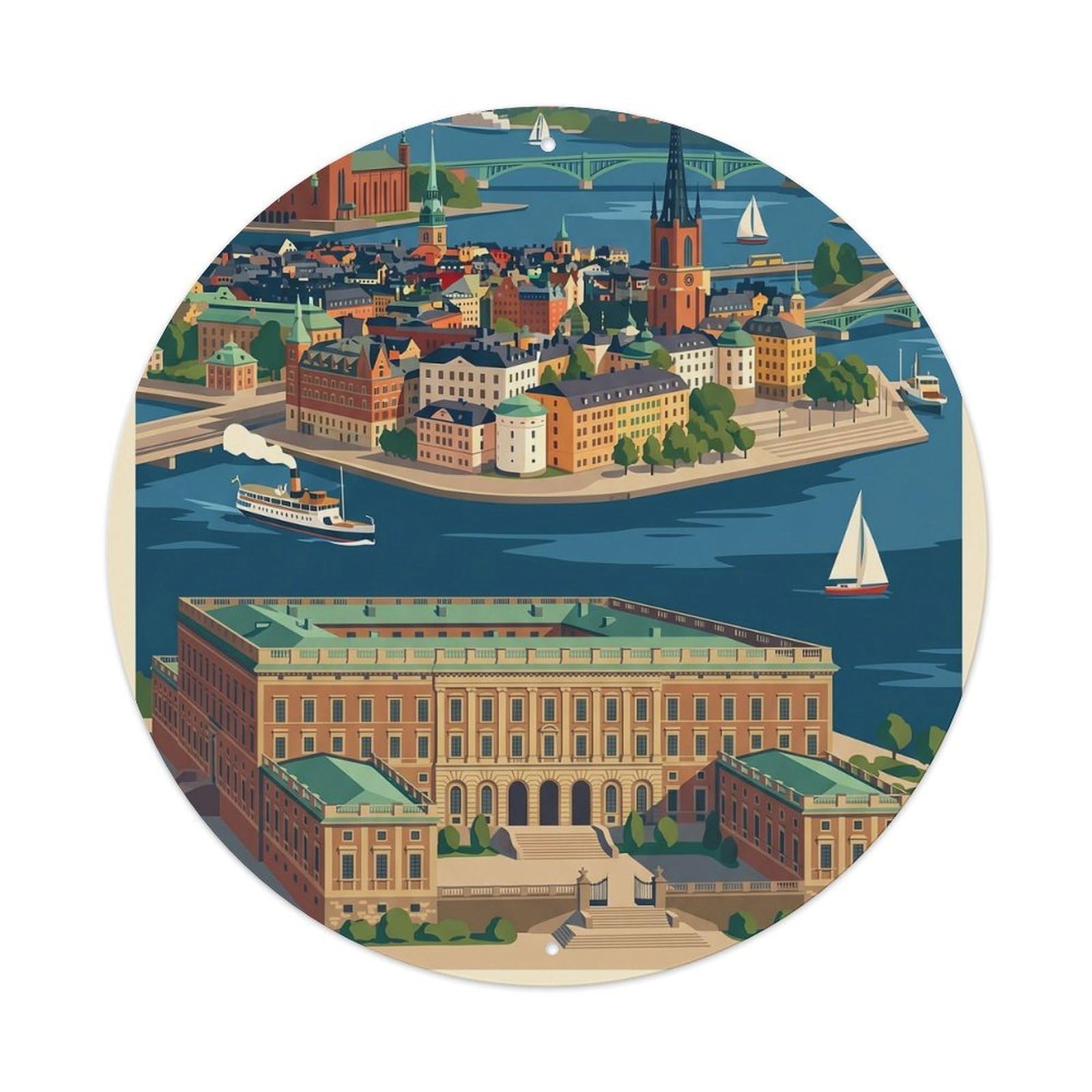 Vintage Travel Stockholm Sweden Classic Metal Tin Sign