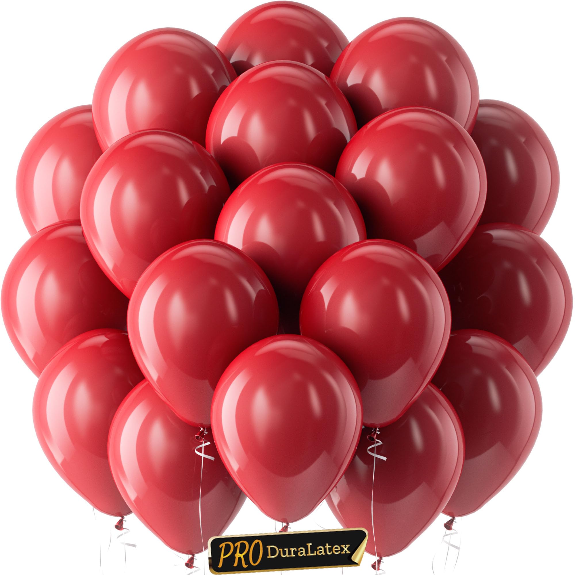 Bezente Pro Duralatex Burgundy Extra-Thick Balloons 120 Pack 10 inch