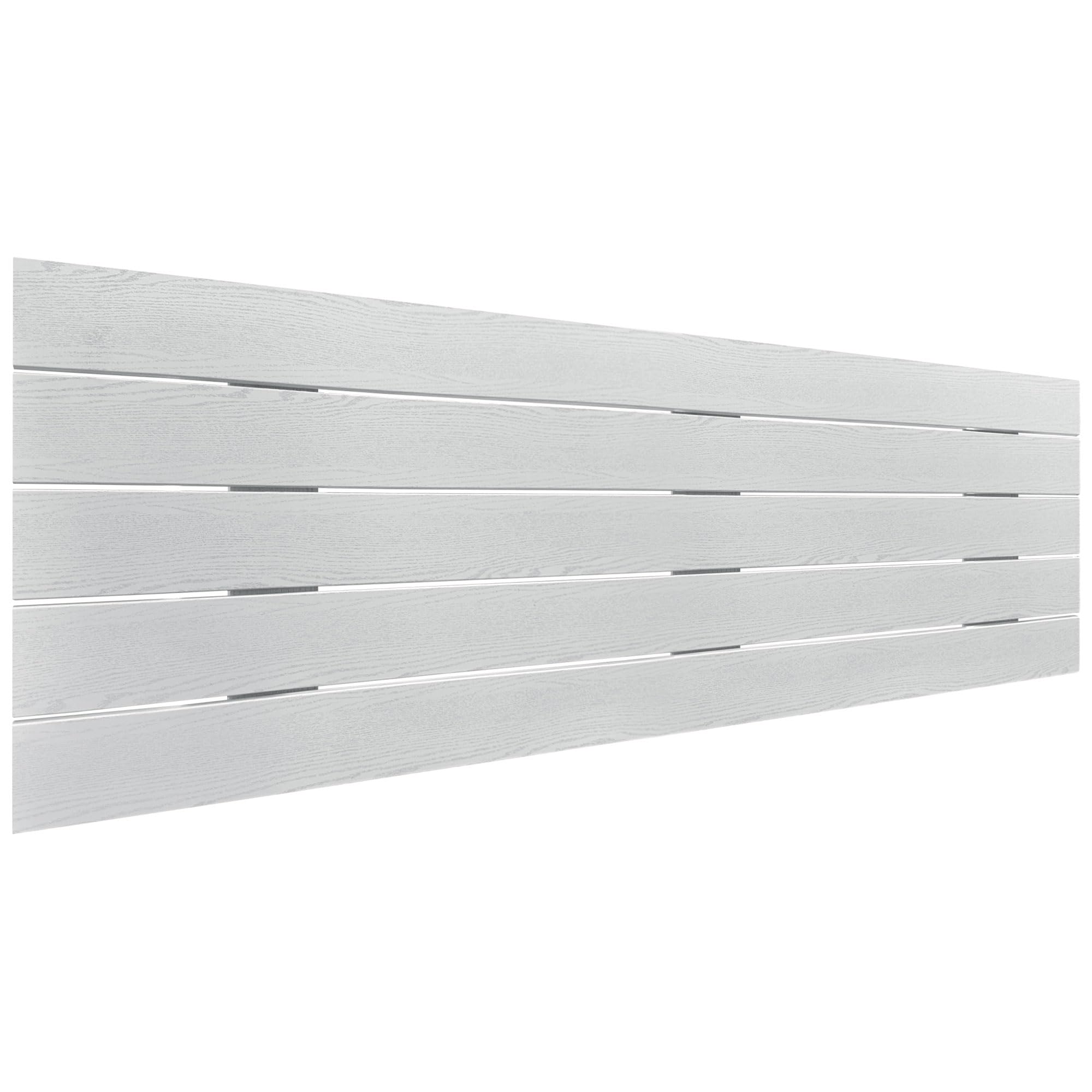 DHOME Cabecero de Madera reciclada DM Estilo Palet Horizontal Cama Palets Herrajes incluidos (135x46 Palet 5, Blanco Rústico)