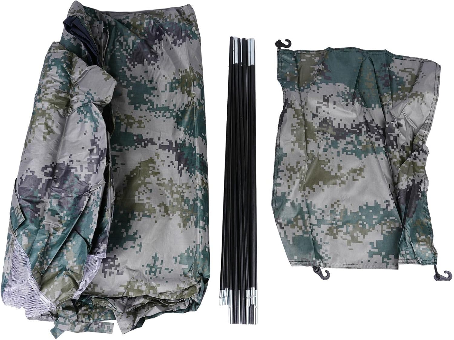 1-2 Person Portable Camping Tent, Polyester and Fiberglass with Anti-UV Coating Ultralight Tent Garden Shelters for Outdoor Camping and Hiking