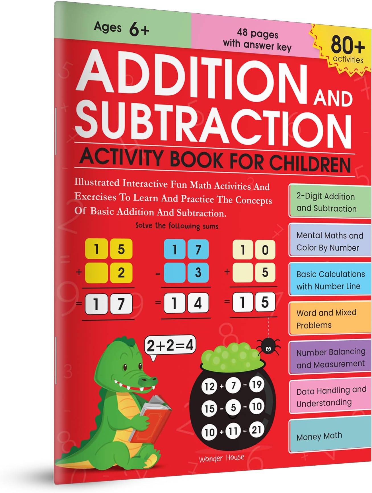 Addition and Subtraction Activity Book For Children - 80+ Activities Inside | Ages 5, 6, 7 | 2.5 hours of interactive and skill building fun