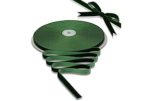 3/8 Inch Dark Green Velvet Ribbon: Embellish Elegance