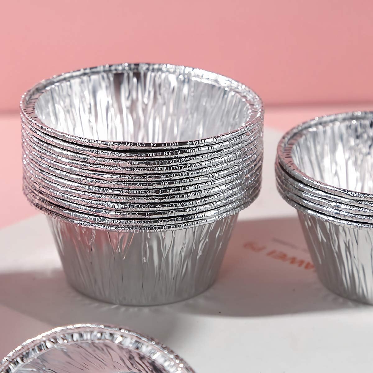 Kingrol 300 Pack Aluminum Foil Ramekins, 4 oz Disposable Baking Cups for Tart, Cupcake, Souffle, Appetizer