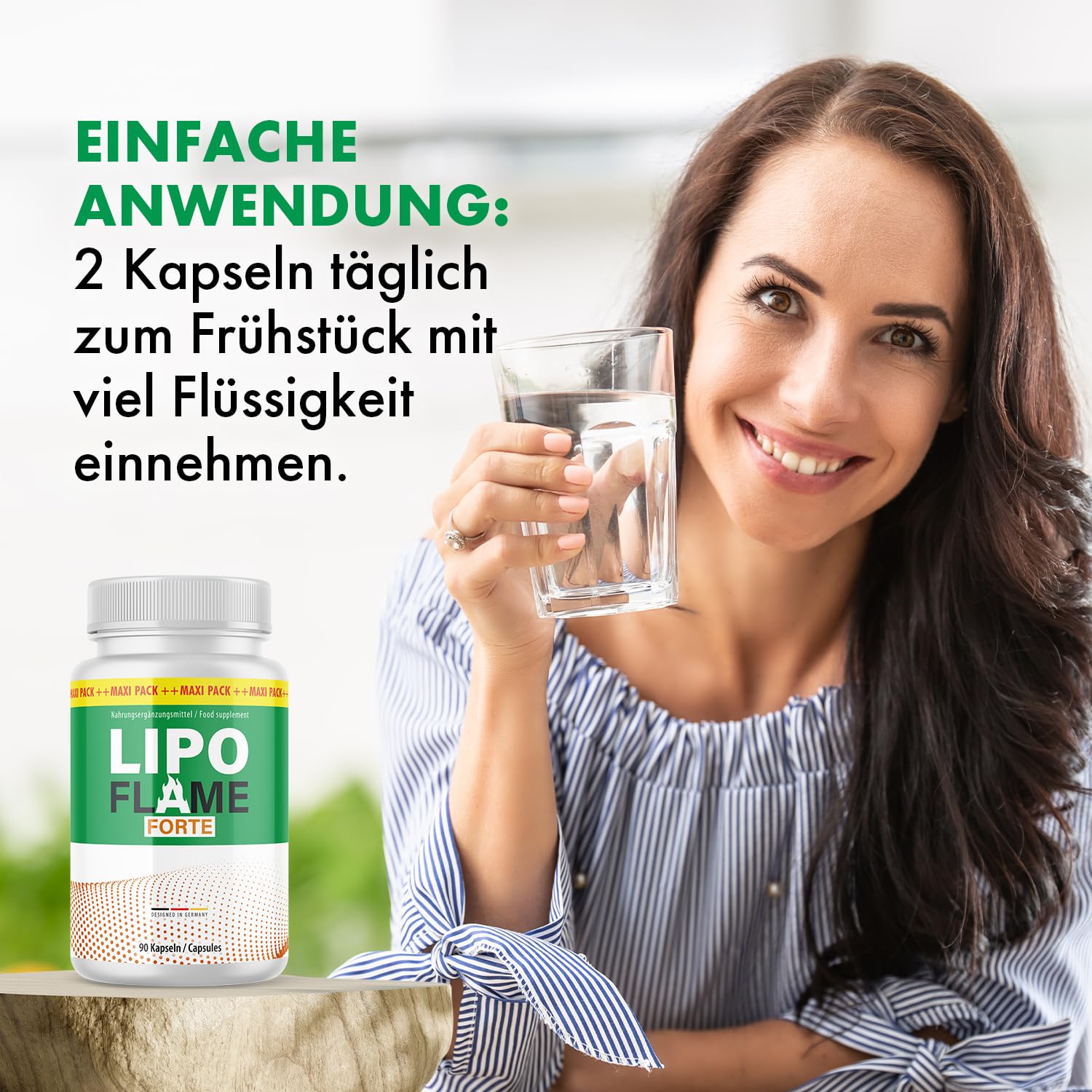 Lipo Flame Forte Kapseln | Für Männer & Frauen | 90 Kapseln