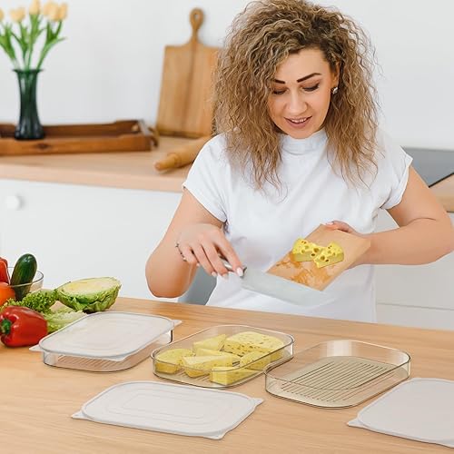 Miniatura 3 de Contenedor de carne de delicatessen para refrigerador, contenedor de carne de tocino para refrigerador, organizadores y almacenamiento de