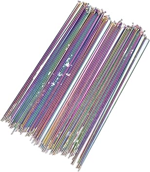 Stainless Steel Bicycle Spokes with Colorful Oil Slick Finish Road Bikes Lengths 259/261/271/273/291/293MM for Mountain Bike Road Bike Electric Bike