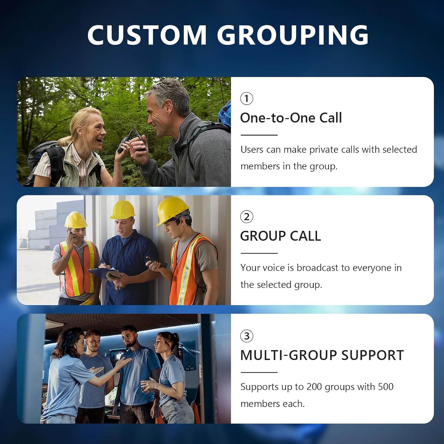 Lifetime Free V818 PoC Radio Global Walkie Talkies Unlimited Range Nationwide 4G Long Distance Two Way Radio for Family, Logistic Company and Work Team(2 Pack with SIM Cards)