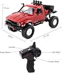 RC Truck 1/16 Scale RC Rock Crawler 2.4G 4x4 Remote Control Offroad Car RC Semi Trucks and Trailer All Terrain Car,2CH Vehicles RTR Hobby Grade Toy Gift Adult Age 16+ (WPL C14)