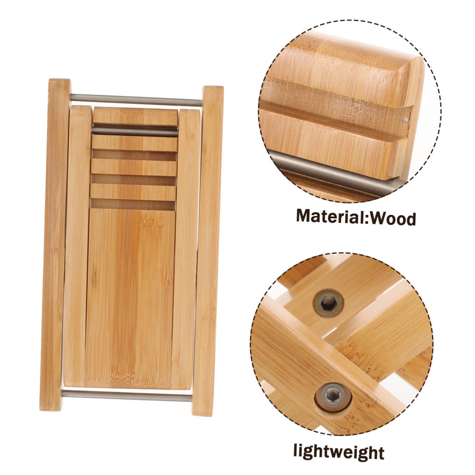 YARNOW Poggiapiedi Stabile e Leggero Altezza Regolabile 4 Livelli in Legno per Chitarra Classica per Uso Confortevole