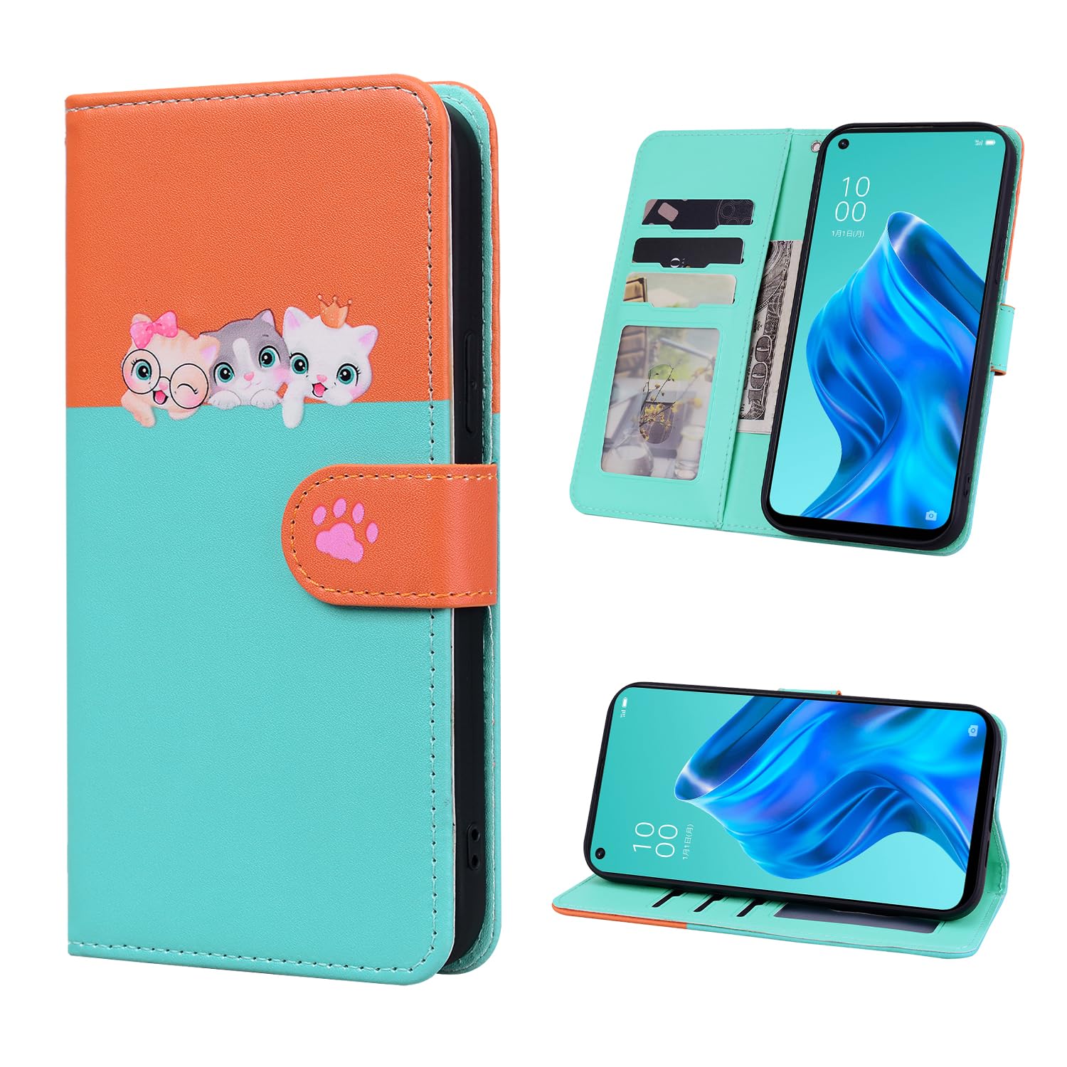 Amazon.co.jp: Succtopy OPPO Reno5 A ケース 手帳型 カバー おしゃれ 