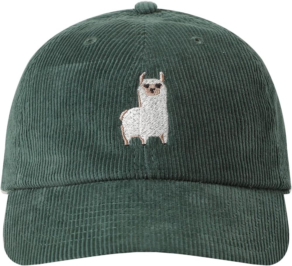 MIRMARU Variety of Designs Embroidered 100% Cotton Corduroy Baseball Cap for Men and Women.